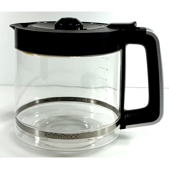 Calphalon 14-Cup Replacement Black and Clear Glass Coffee Carafe - Picture 3 of 10